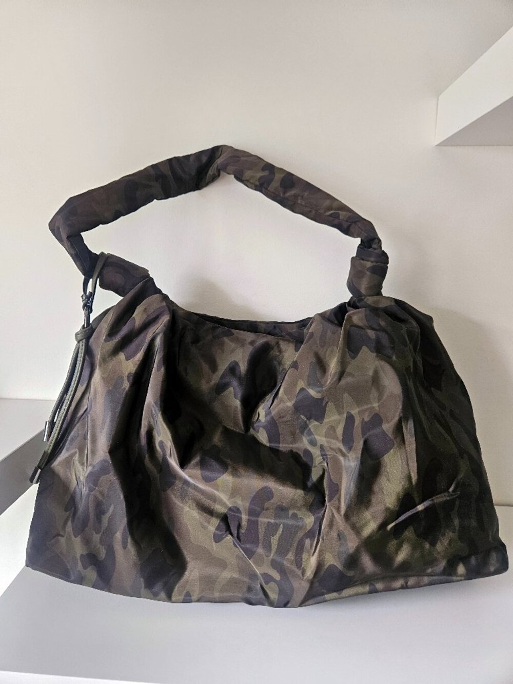 Camo Large Hobo Shoulder Bag Olive Green Brown Black NWT